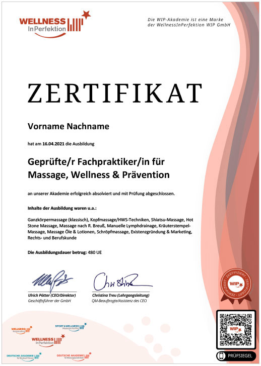 Digitales deutsches WIP-Zertifikat