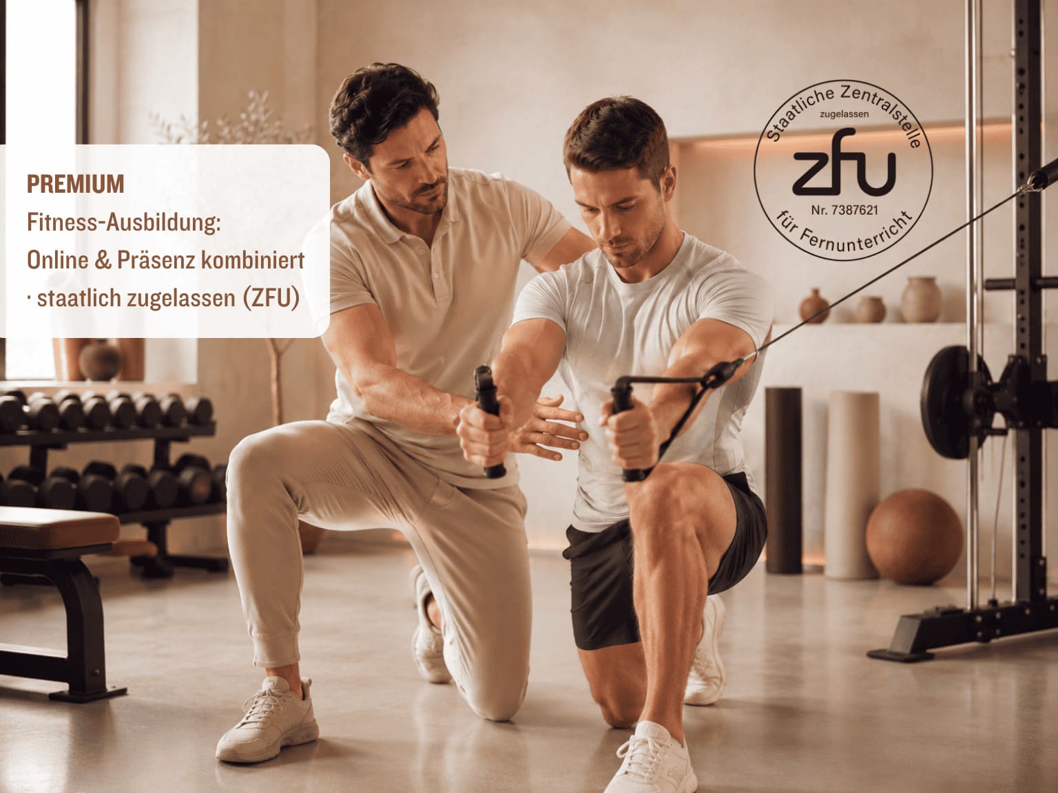 PREMIUM Fitness-Ausbildung — staatlich zugelassen (ZFU)